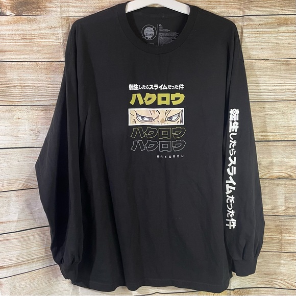 Reincarnated as a slime Hakurou eyes Long sleeves black t-shirt size XLarge - Picture 6 of 11